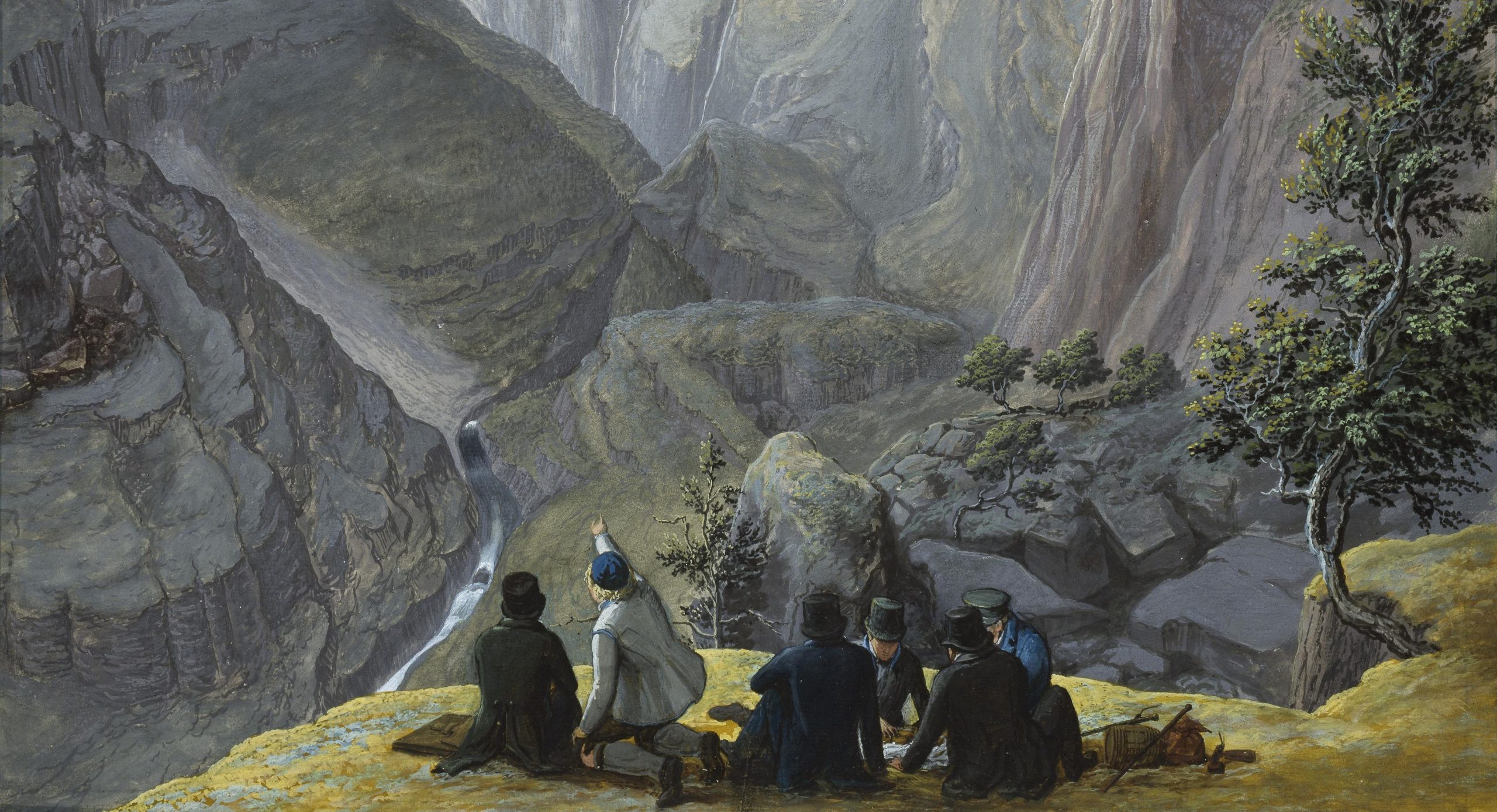 Utsikt fra Bjønnestigvarden, Aurland (1820).&nbsp;<span>(+)</span>