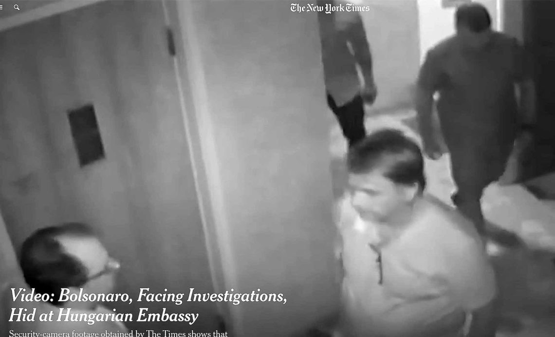 Overvåkningsbilder viser at Bolsonaro var i Ungarns ambassade i Brasilia