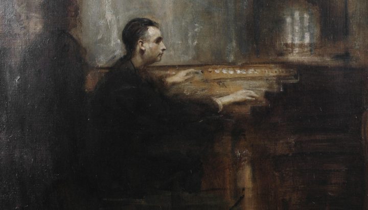 Marcel Dupré ved orgelet i Notre-Dame de Paris (før 1927).&nbsp;<span>(+)</span>