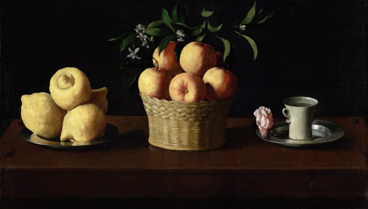 Stilllleben med sitroner, appelsiner og en rose (1633).&nbsp;<span>(+)</span>