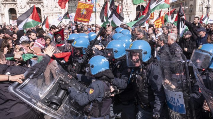 Pro-palestinere angrep jøder i Milano ved markering av slutten på fascismen&nbsp;<span>(+)</span>