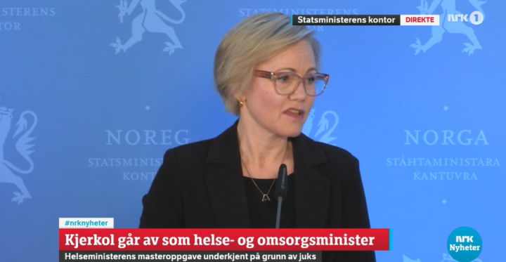 Ingvild Kjerkol går av som statsråd&nbsp;<span>(+)</span>