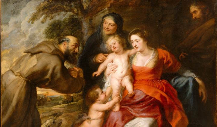 Den hellige familie med St. Anna, St. Franciscus og den lille Johannes Døperen (1630-tallet).&nbsp;<span>(+)</span>