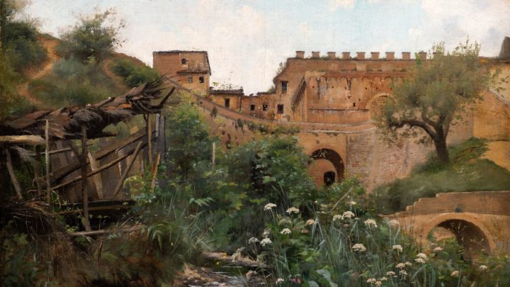 Landskap med borgmur, Rochefort-en-Terre (1881-82).&nbsp;<span>(+)</span>