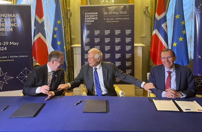 Norge styrker forsvars&shy;samarbeidet med EU&nbsp;<span>(+)</span>