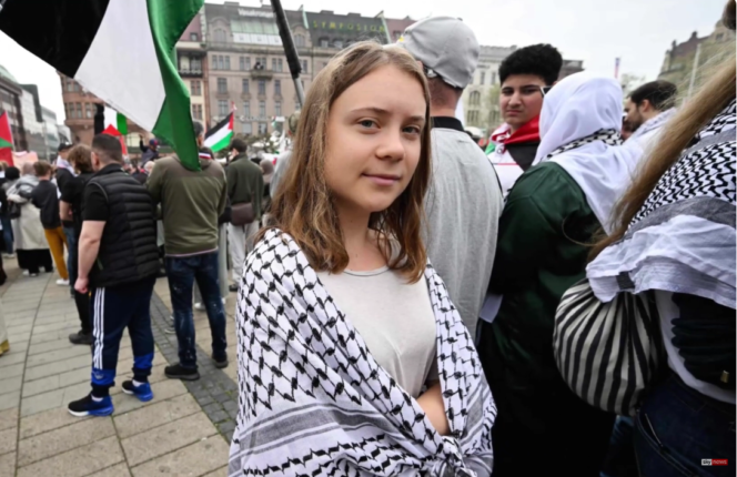 Greta Thunberg oppfordrer til pro-palestinske protester overalt&nbsp;<span>(+)</span>