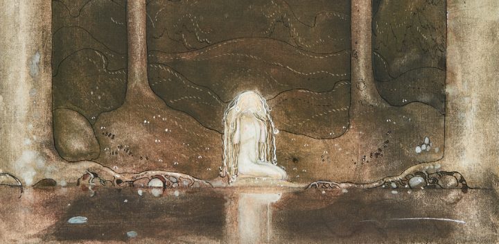 Illustrasjon til "Sagan om älgtjuren Skutt och lilla prinsessan Tuvstarr" (1913)..