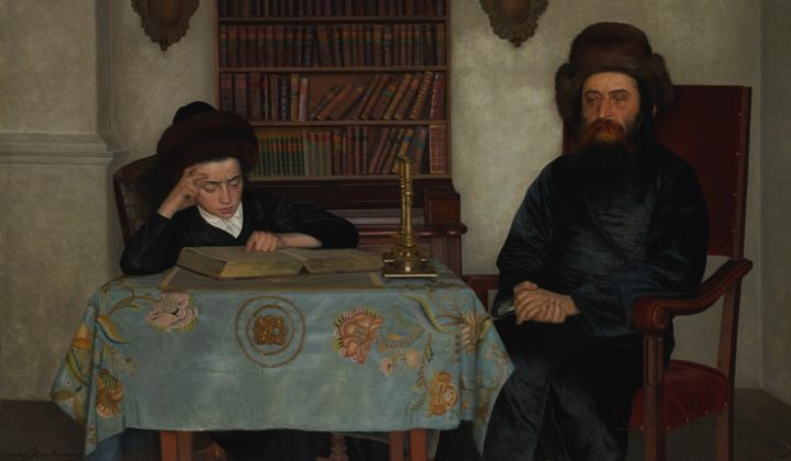 Rabbi med en ung elev (ikke datert).