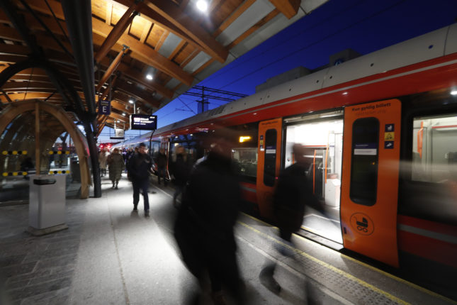 Skudd mot tog mellom Drammen og Kongsberg