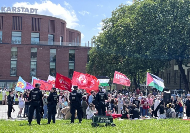 Palestina-aktivister forstyrret SPDs valgkamp&shy;avslutning