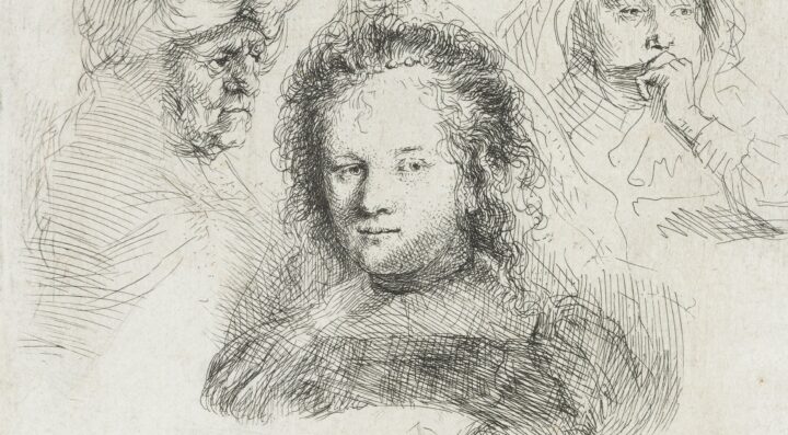 Seks portretter med Saskia i midten (1636).