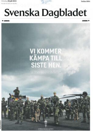 Det svenske forsvaret lover å kjempe «til siste hen»