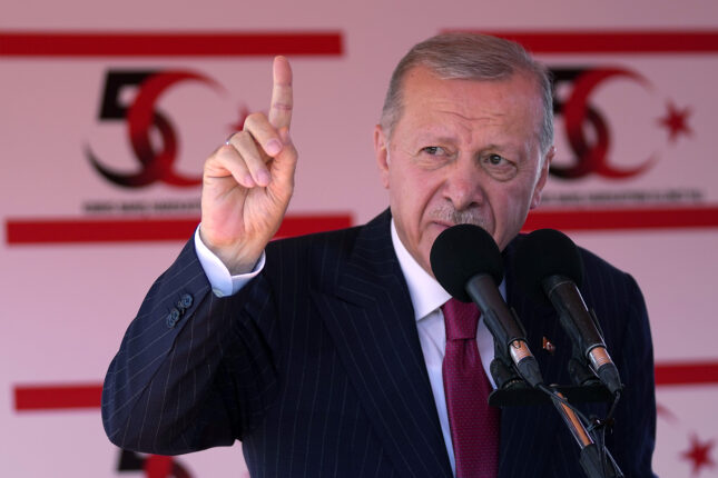 Erdogan utelukker gjenforening på Kypros