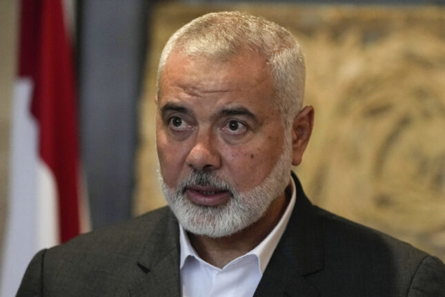 Ismail Haniyeh drept i Teheran