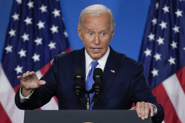 Først kalte Biden Zelenskyj for Putin, så kalte han Harris for Trump