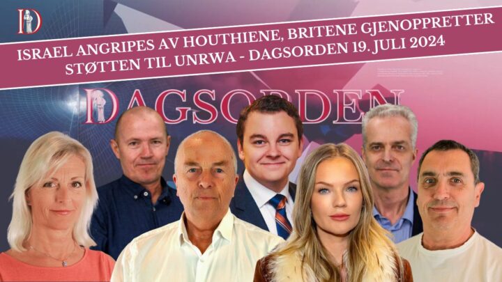 Dagsorden 19. juli: Israel angripes av houthiene, britene gjenoppretter støtten til UNRWA