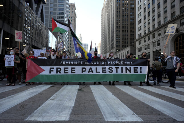Killer Kamala! Demokratenes konvent oversvømmes av Free Palestine