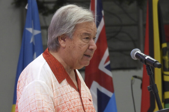Guterres: – Havet er i ferd med å flomme over