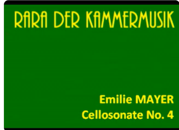 Interlude: Mayer - cellosonate nr. 4