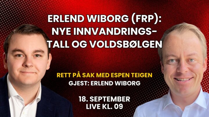 Vi stiller dine spørsmål til innvandrings&shy;politisk talsmann Erlend Wiborg (FrP) | Rett på sak 18.9.