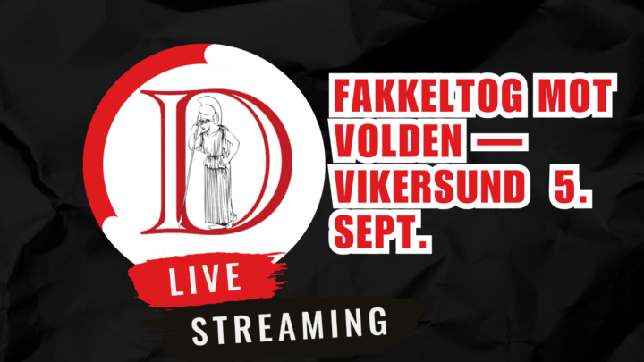 LIVE: Norges&shy;demokratenes fakkeltog i Vikersund