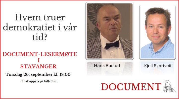 Document-lesermøte i Stavanger torsdag 26. september kl.18.00
