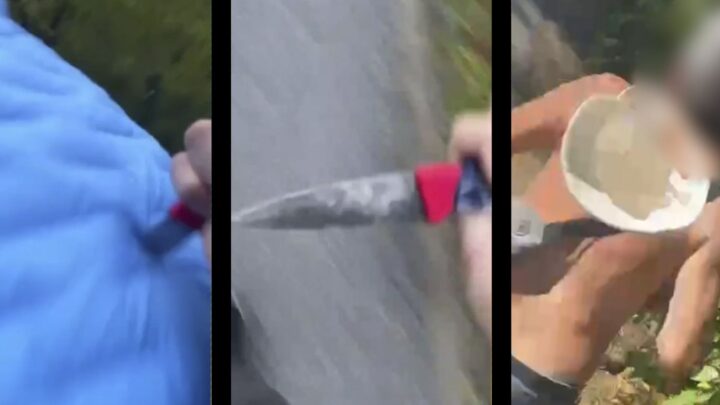 Se den sjokkerende videoen: Eldre mann blir kniv&shy;stukket i ryggen av en gutt under 15 år