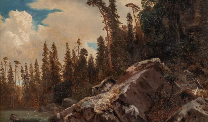 Skoglandskap fra nedre Telemark (1851?)
