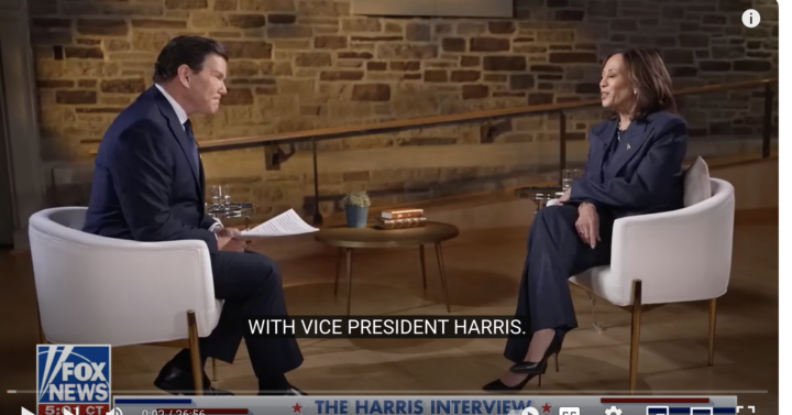 Kamala kom ikke heldig fra intervju med Fox News