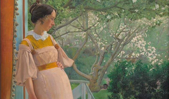 I Havedøren. Kunstnerens Hustru (1897).