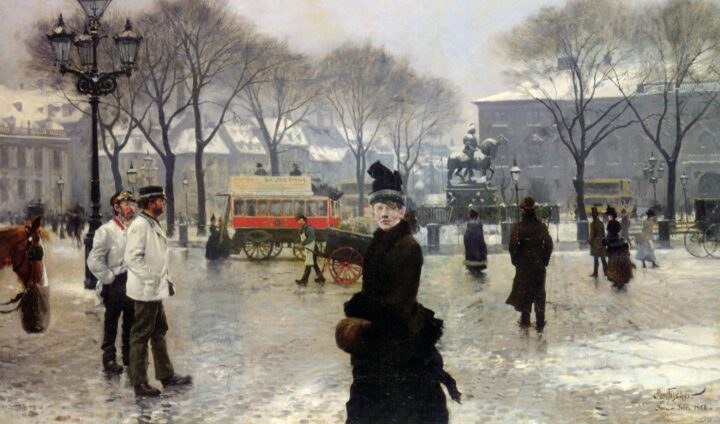 En Vinterdag paa Kongens Nytorv, København (1888).