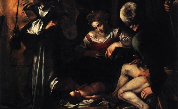 Jesu fødsel med S. Francesco  og  S. Lorenzo (1609).