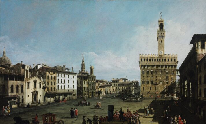 Piazza della Signoria i Firenze (1740).