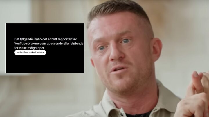 Raser mot YouTube-sensur av Tommy Robinson-intervju: – Dere står på voldtekts&shy;menns side!
