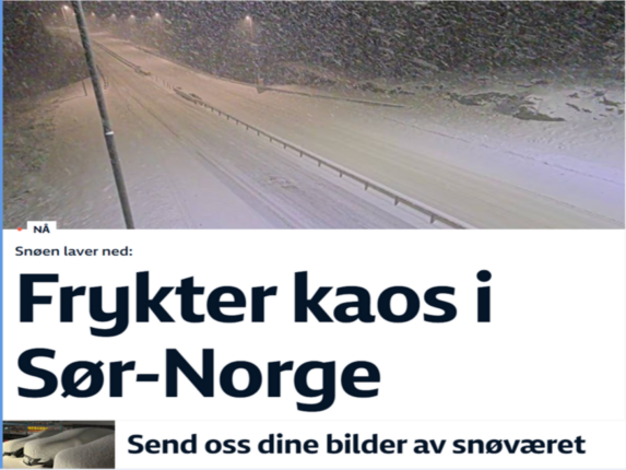 Har NRK aldri sett snø før?