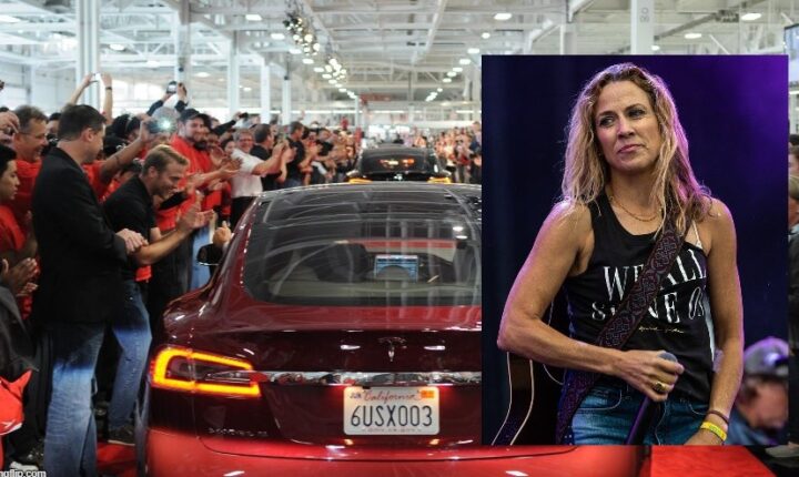Sheryl Crow selger Teslaen sin i protest mot «president» Elon Musk