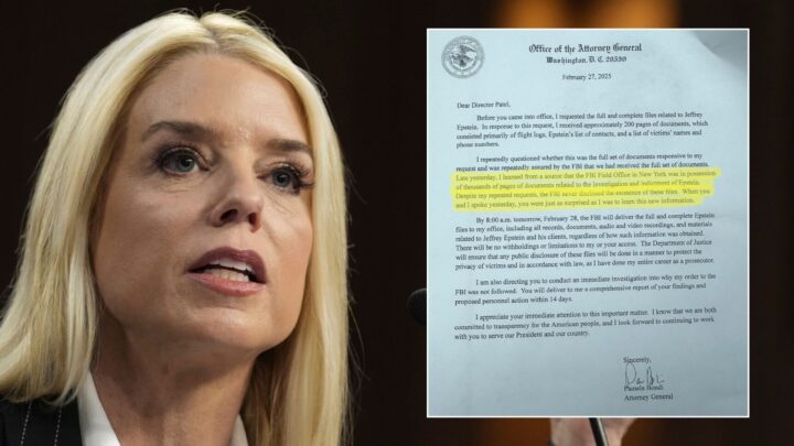 FBI tatt på fersken: Skjulte Epstein-bevis – nå tar Bondi grep
