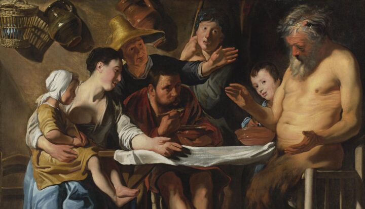Satyr på besøk hos en bondefamilie (c.1620).