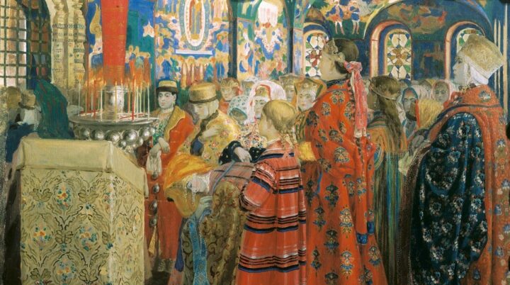 Kvinner i en kirke, 1600-tallet (1899).