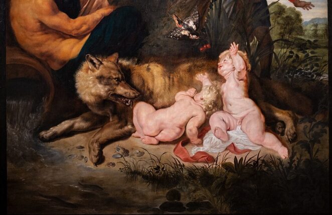 Romulus og Remus hos ulvinnen (1615-16).