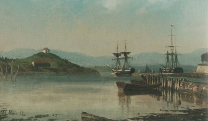 Udsigt i Christiania Omegn (1852).