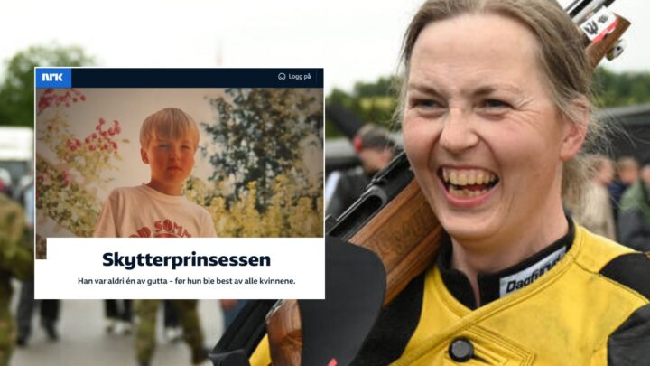 NRK hyller mannlig «skytter&shy;prinsesse»: – Kvinne&shy;sportens dager er talte