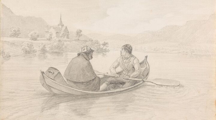Vannskyss på Krøderen (1819).