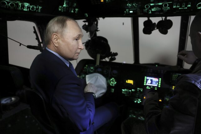 Moskva: Ukrainerne forsøkte skyte ned Putin over Kursk