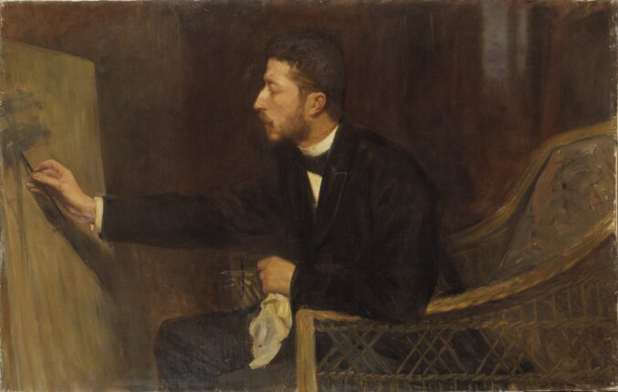 Prins Eugen vid staffliet (1895).
