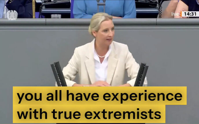 Alice Weidel i Forbundsdagen: – De virkelige ekstremistene sitter i regjeringen