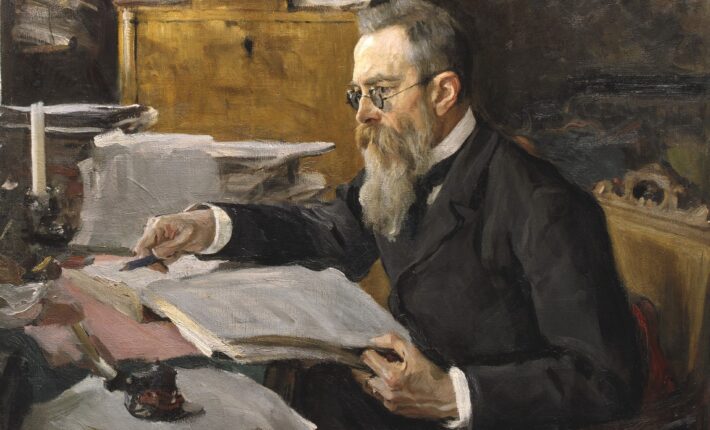 Portrett av komponisten Rimskij-Korsakov (1898).