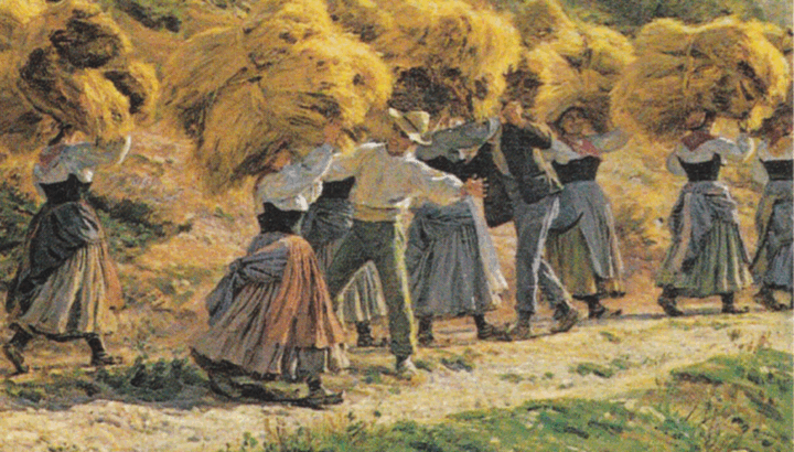 Italienske Kvinder bærer Korn (1884).