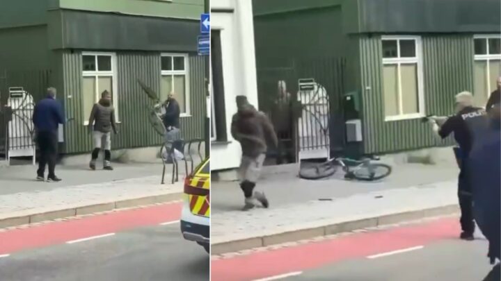 Se video: Her blir mannen skutt av politiet i Hønefoss
