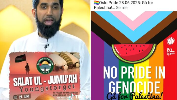 10.000 muslimer i bønn på Youngs&shy;torget: – Politiets rolle å legge til rette for ytrings&shy;friheten